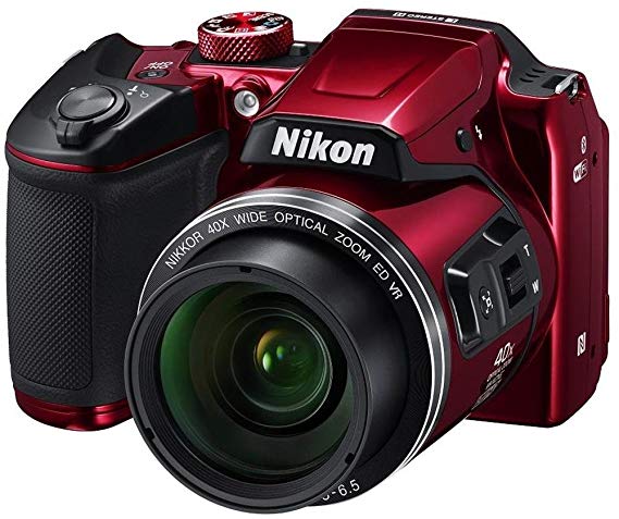 Nikon Coolpix B500 Camera (Red) with 8GB SD Card, Camera Bag and HDMI Cable