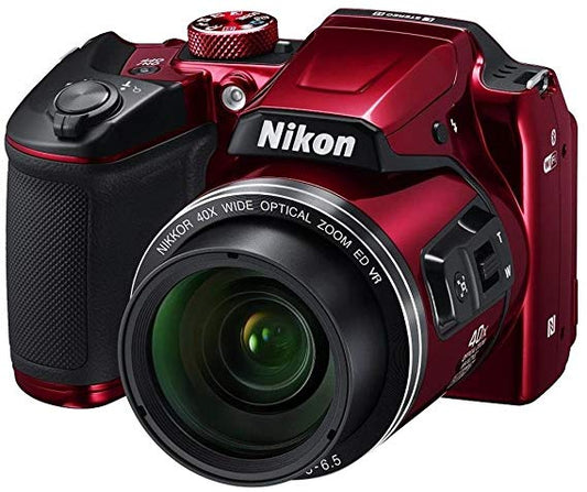 Nikon Coolpix B500 Camera (Red) with 8GB SD Card, Camera Bag and HDMI Cable
