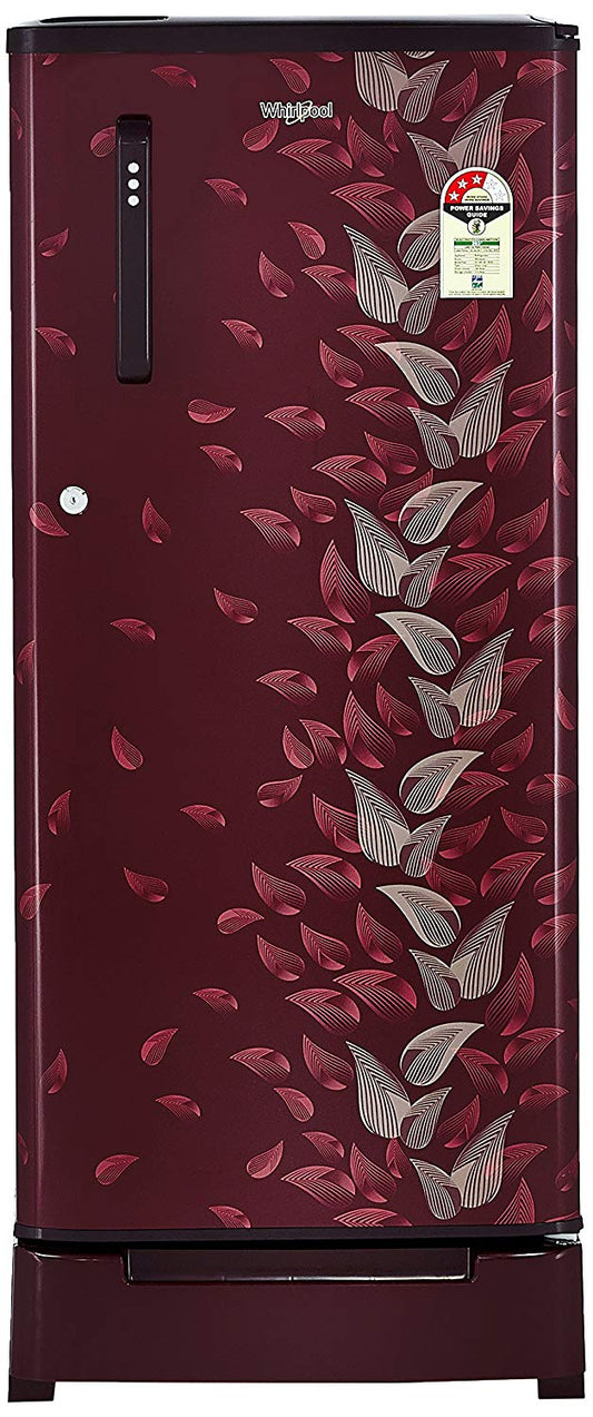 Whirlpool 190 L 3 Star Direct Cool Single Door Refrigerator(WDE 205 Roy 3S, Wine Fiesta, Base Stand with Drawer)